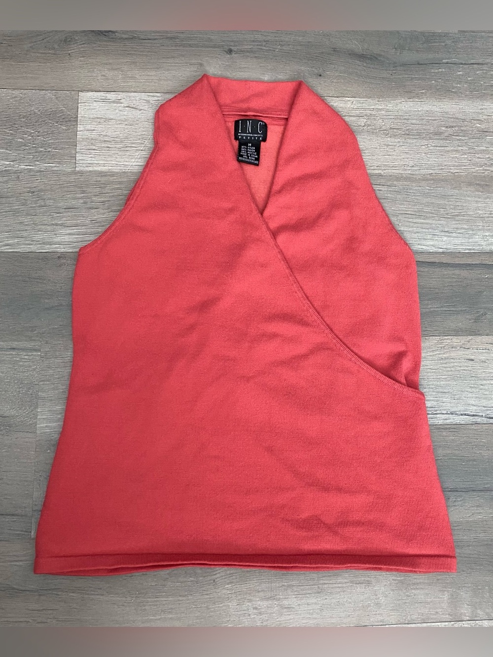 Vintage Y2K INC Coral Halter Tie-Back Tank Top Size M